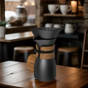 Trending Products New Arrivals Ceramic Pour Over Coffee Maker Gift Set Matte Coffee Dripper and Server Set