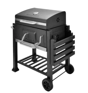 Trolley Charcoal Grill Rotisserie Big Square Charcoal BBQ Grill Garden Multifunctional Grill