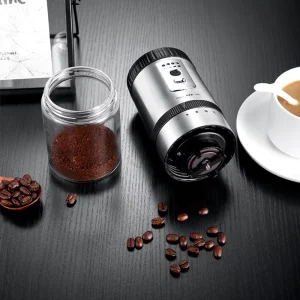 Type C Rechargeable Customized Stainless Steel Coffee Grinder with Ceramic Core