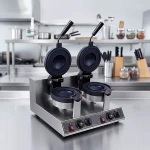 UFO Burger Maker Machine 2400W Dual Head Hamburger Convenient Machine Burger Roaster Machine Ice Cream Waffle Maker