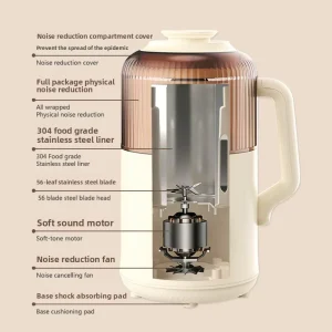US European Regulations 110V 220V Touch based Control Thermal Insulation Wall breaking Machine 3 4 People Soybean Milk Machine