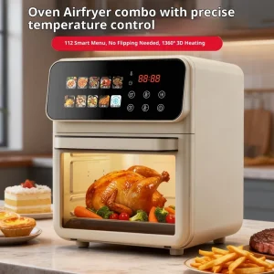 US In stock Digital Touchscreen Smart Electric Square Air Fryer Oven Large Capacity 10L Stainless Steel Electric Fryer for Home