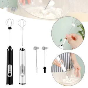 USB Battery Electric Manual Milk Foamer for Home Kitchen Coffee Use Car Compatible Milk Frother Mixer