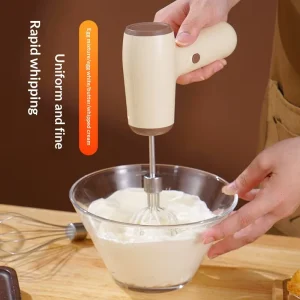 USB Button controlled Home Kitchen Five speed Portable Wireless Egg Beater Electric Blender Handheld Mini Milk Frother