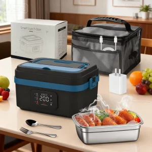 USB Charged Self Heating Water Free Electric Rice Lunch Box Stainless Steel Inner Container Insulation Mechanical Household