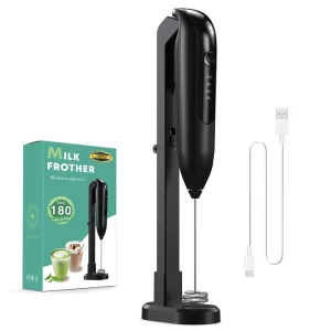 USB Electric Handheld Milk Frother Wand for Coffee & Tea Matcha Whisk Espresso & Latte Drink Mixer