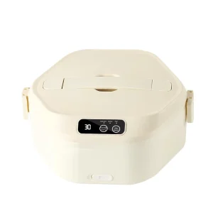 USB Large Capacity Electric Heating Insulated Lunch Box Wireless Charging Porcelain Liner for Home Office Car Picnic Bento Use