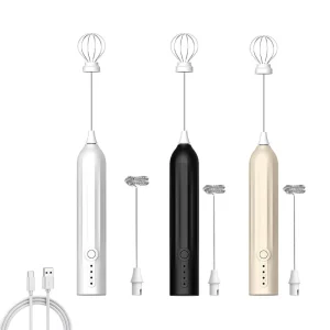 USB Mini Stainless Steel Automatic Milk Frother Handheld Electric One Touch Operation Eco Friendly Coffee Mixer M006