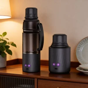 USB Portable Blender Rechargeable Car Use Blender with Automatic & Pulse Functions Blade Protection Cover