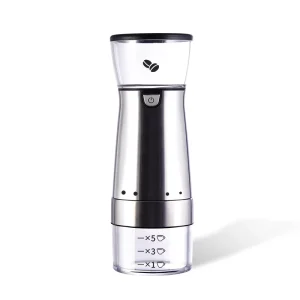 USB Powered Modern External Adjustment Electric Coffee Grinder Fully Automatic Compact Stainless Steel Portable Household Coffee