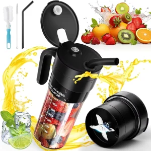 USB Recharge Fruit Ice for Shakes and Smoothies Maker Hand Mini 6 Blades Bottle Mixer Personal Juicer Portable Blender