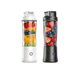 USB Rechargeable Blender Cup BPA Free Tritan Spiral Design One Touch Control Ice Crushing Juicer Blender for Outdoor Use