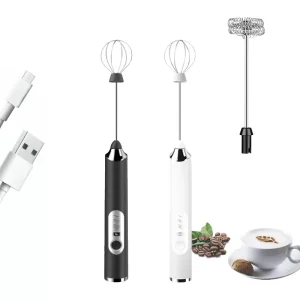 USB Rechargeable Eco Friendly Mini Electric Hand Blender Built in Battery 3 Speed Durable Plastic Handheld Coffee Grinder CE