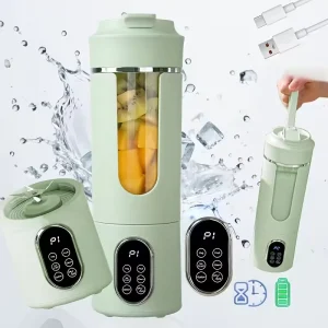 USB Rechargeable Wireless 3-speed Timer Function Electric Juicer Portable Household Fruit Blender