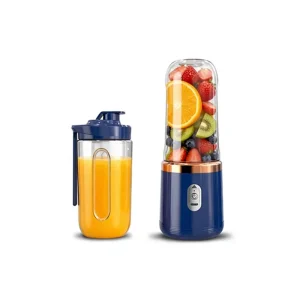 USB Type-C Portable Mini Blender Juicer Stainless Steel Blades Battery/Electric Power Source Household Car Use 400ml Capacity