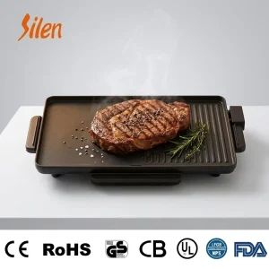 Ultra Fast 2200W Electric BBQ Grill High Power Tabletop Griddle With Non-stick Surface for Fast Cooking B2B