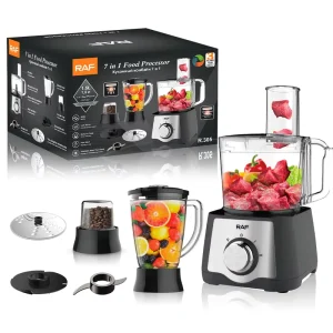 Ultra Quiet Powered Electric Processor 2 Litre Food Processor for Slicing Grater Blender Meat Grinder Citrus Juicer