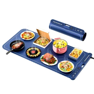 Ultra-Thin Foldable Food Warmer Tray 8 Timer Presets & 7 Temperature Levels Versatile Heating Pad for Meals Warming Mat for Food