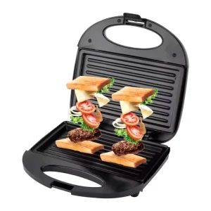 Uniform Double sided Heating Sandwich Maker Grill Non stick Coated Panini Press Makers 2 Slice Breakfast Steak Grill Machine