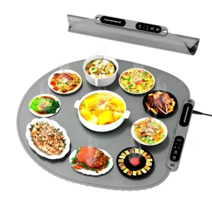 Unique Design Flexible Foldable Heating Tray for Round Table Keeps Milk Snacks Warm Multi Purpose Use at Home Food Warming Mat