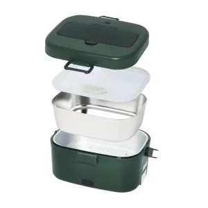 Updated Base Electric Heated Lunch Box Insulated Thermal Food Warmer Lunch Boxes 80W for Adults