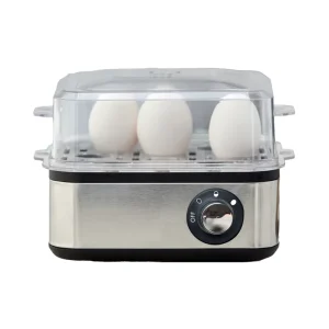 Upgraded Electric Egg Boiler Machine Auto Shut Off Adjustable Timer Stainless Steel