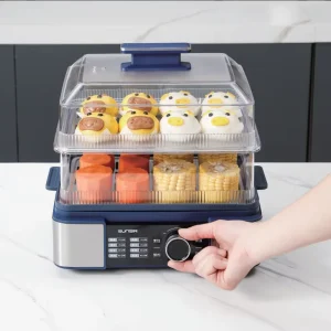 User Friendly Food Steamer with Easy Clean Parts Dishwasher Safe Small Kitchen Appliance