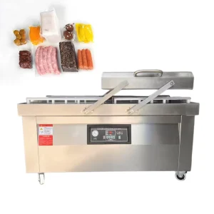 VBJX Commercial Automatic Continuous Compact Chamber Vacuum Sealer Packaging Machine for Wet Dry Food