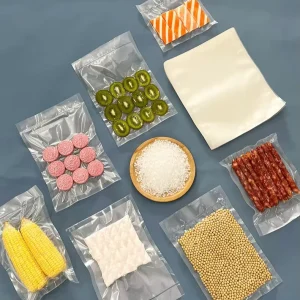 Vacuum Bag With Custom Logo Printed Vacuum Seal Sealed Plastic Packing Food Textured Vacuum Sealer Bags for Vegetables Meat