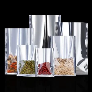 Vacuum Bag with Clear Window Food Saver Plastic Packaging Three-side Seal Sealer Pouch Aluminized Transparent Opaque Vacuum Bag