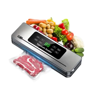 Vacuum Food Sealer for Household Touch Screen Automatic with Temperature Control and Cutter