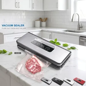 Vacuum Sealer Machine for Food 150W Stainless Steel Material Vacuum Packaging Machine Household Kitchen Automatic