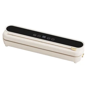 Vacuum Sealer Machine with 62KPA Suction Built-in Cutter 10Pcs Vacuum Bags Automatic Food Sealer with Easy-Lock Handle