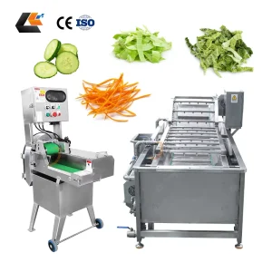 Vegetable Cutting Washing Line Machine Leafy Greens Cutter Cleaner Lettuce Cabbage Chopping Cleaning Equipment