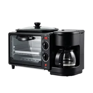 Versatile 3 Function Breakfast Maker Small Toaster Oven