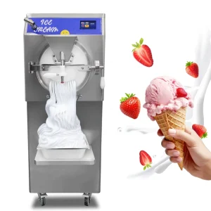 Vertical Batch Freezer Fruit Ice Cream Gelato Maker Commercial Hard Ice Cream Making Machine