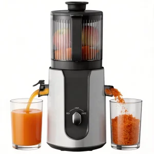 Vertical Cold Press Slow Juicer Electric Automatic Big Mouth Juice Pulp Separation Easy Clean 3L Capacity Low Noise Juicer