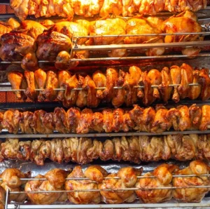 Vertical Double Door Gas 3 to 9 Rods Commercial Roasted Chicken Rotisseries Machine Chicken Rotisserie Oven