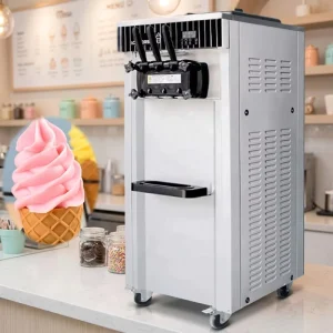 Vertical&Desktop 3 Flavors Soft Ice Cream Machine &Ice Creme Machine Commercial Soft Serve Italian Ice Cream Maker