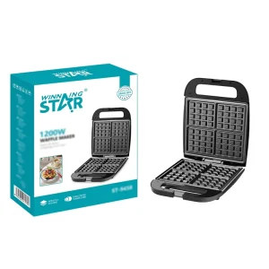 WINNING STAR ST 9458 Mini Breakfast Stainless Steel Grill Waffle Non Stick Kitchen Toaster Sandwich Maker