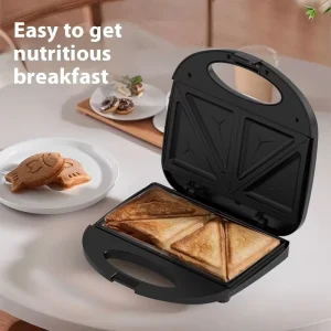 Waffle Maker Machine 5 in 1 Sandwich Maker Breakfast Machine Non Stick Aluminum Steel Heart Shape Lolly Waffle Maker Household