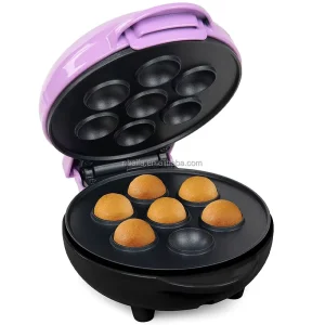 Waffle Personal Snack Maker Cake Pop Maker Bubble Waffle Iron Mini Waffle Maker