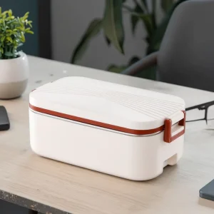 Water Free Electric Heating Lunch Box 40W Class Efficient Household Use Small Capacity Car Activity Gift Prize