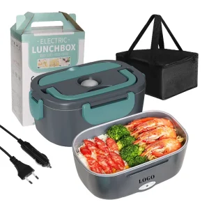 Waterless Heating Portable Electric Lunch Box 1.5L Capacity PTC Constant Food Container SUS304 Stainless Steel Heat Lunch Box