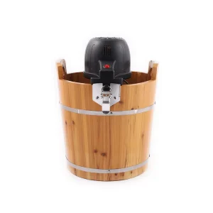 Watertight Wooden Bucket Electric Ice Cooling Home Use Homemade Ice Cream Maker