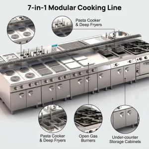 Western Commercial Kitchen Design 3D Commercial Kitchen Design With Whole Kitchen Solution with CE CB ETL Certification