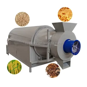 Wheat Wash Dry Dehydrator Machine and Grain Rotary Potato Drum Wood Fast Malt Grain Corn Dryer