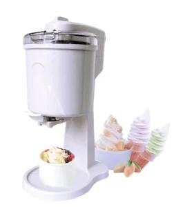 White Automatic 1L DIY Electric Household Ice Cream Maker for Home