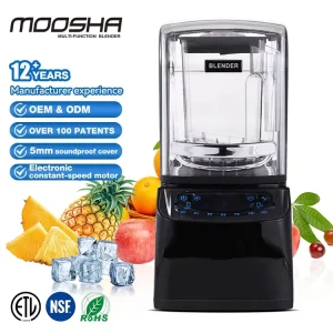 White Black 1500W 2200W 1.5L 2L Push Button Sound Proofing Electrical Professional Commercial Blenders