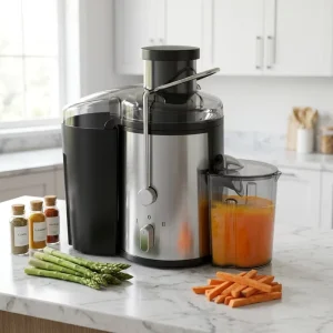 Wide Chute Slow Juicer Whole Fruit Masticating Juicer Machine Powerful Cold Press Extractor for Home Use